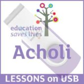 Lessons in Acholi on USB